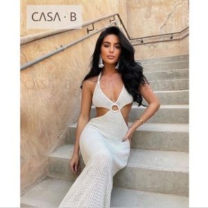 Beach Vacation Approved!!💫CASA B | Elise Crochet Ring Cut-out Maxi Dress